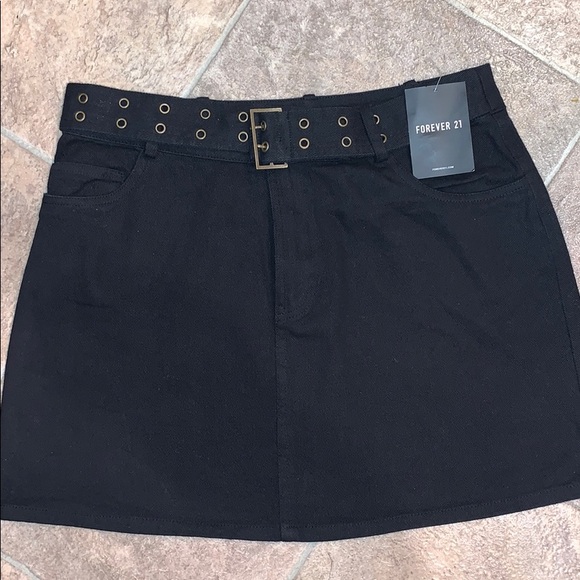 Forever 21 Dresses & Skirts - Black jean skirt from Forever 21
